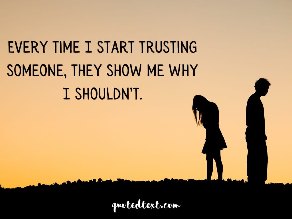 sad status on trusting someone