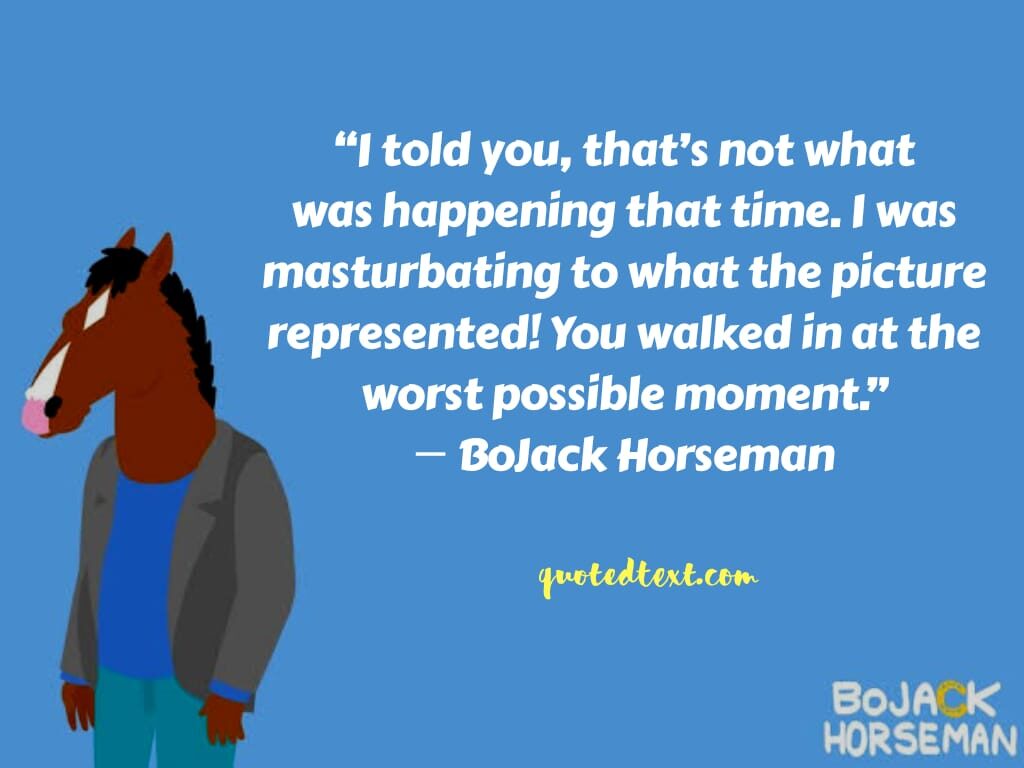 bojack horseman quotes on masturbation