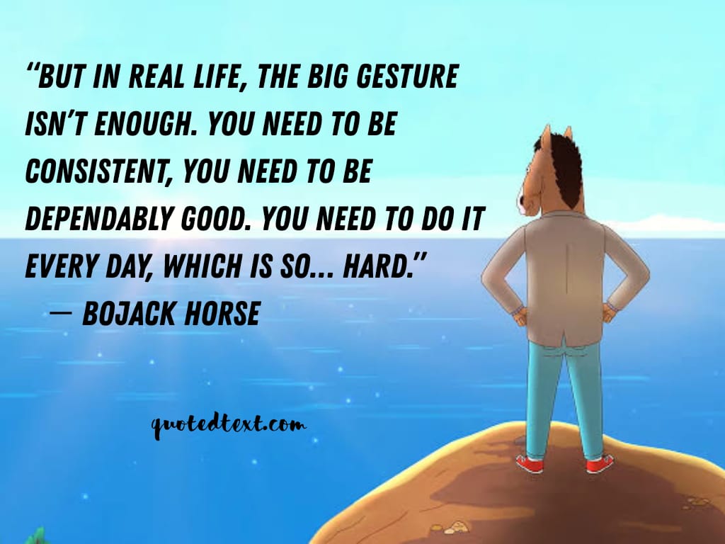bojack horseman citações sobre a vida real