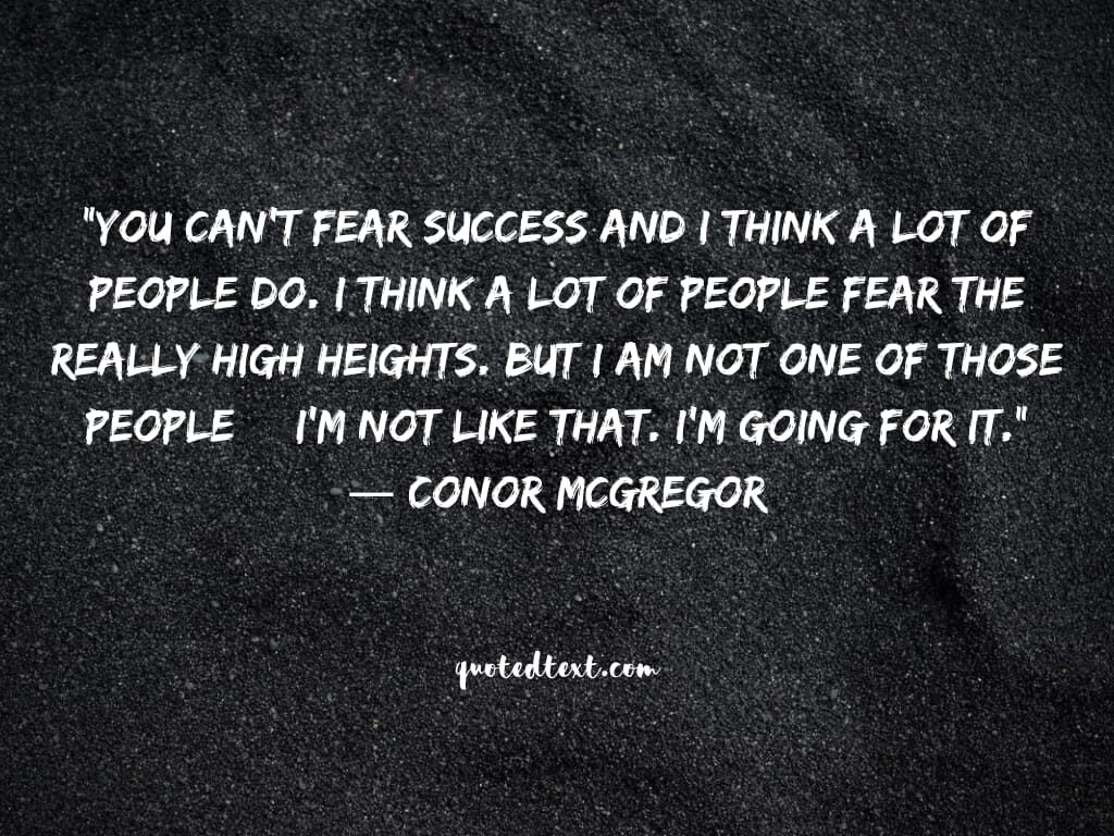 conor mcgregor quotes on success