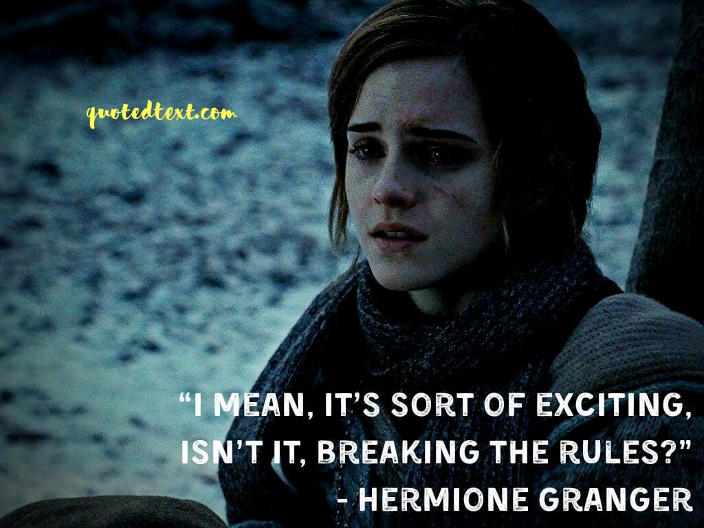 harry potter quotes by hermione granger on breaking rules