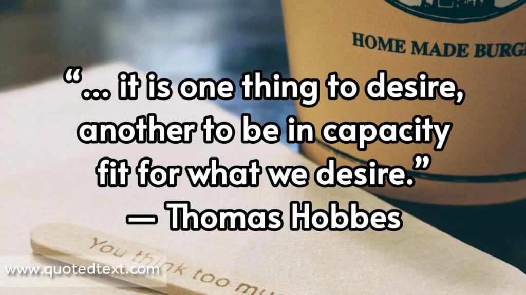 Thomas Hobbes quotes on desire