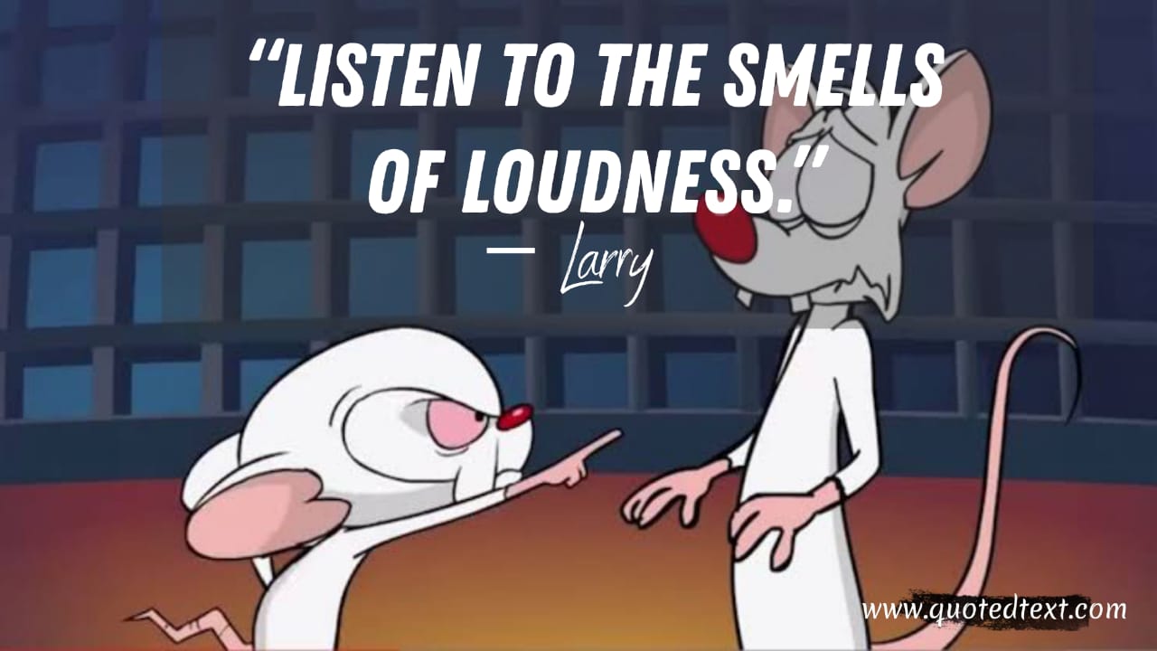 Pinky and the Brain quotes on loudness