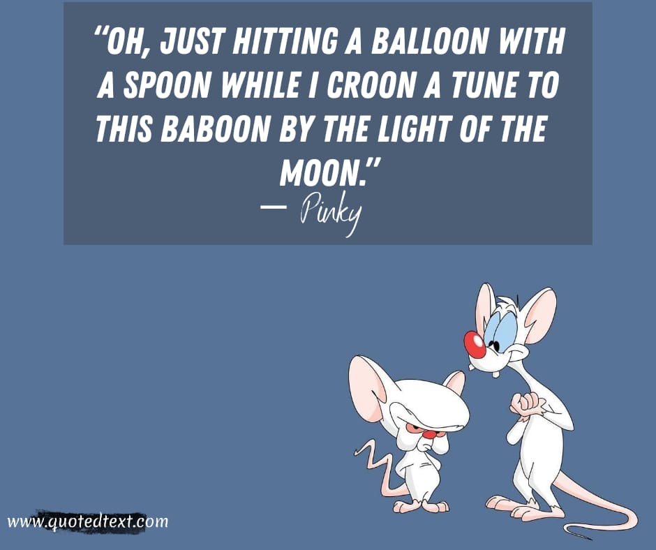 Pinky and the Brain quotes on moon