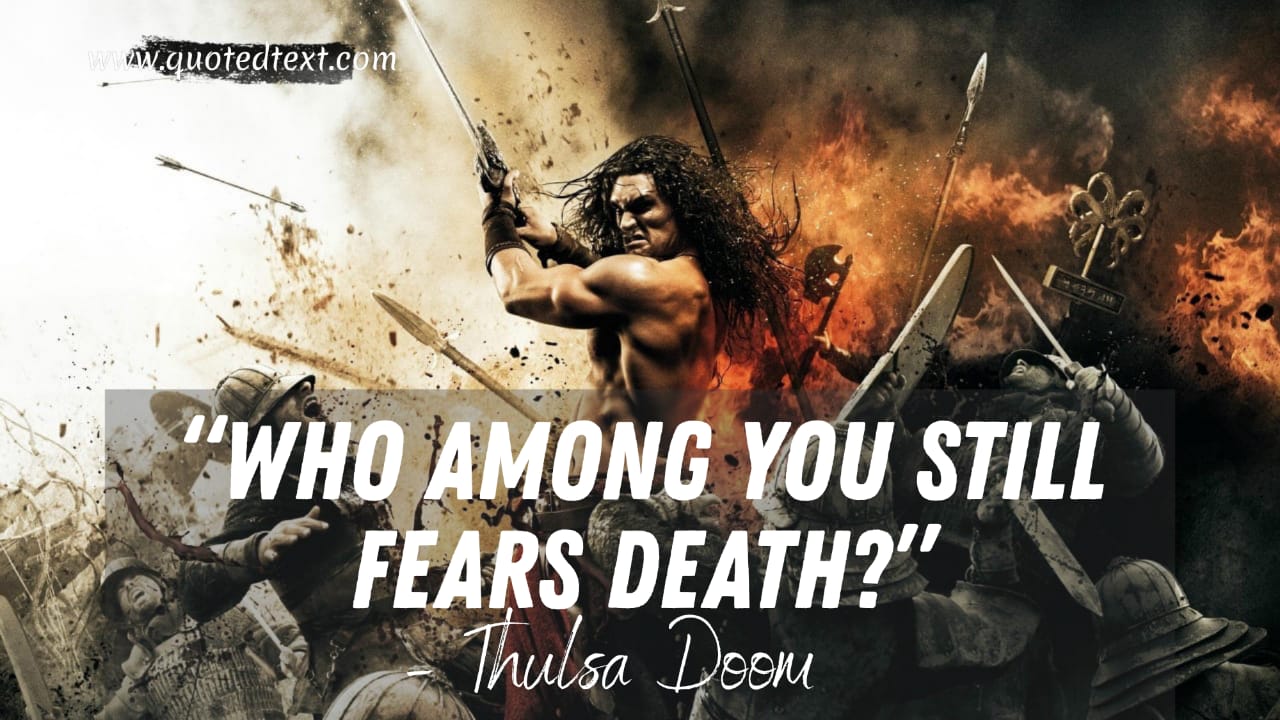 Conan the Barbarian quotes on death